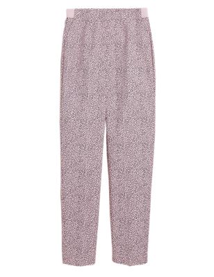 

Womens M&S Collection Cotton Rich Polka Dot Slim Fit Trousers - Pink Mix, Pink Mix