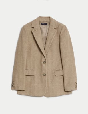 Tailored Herringbone Blazer