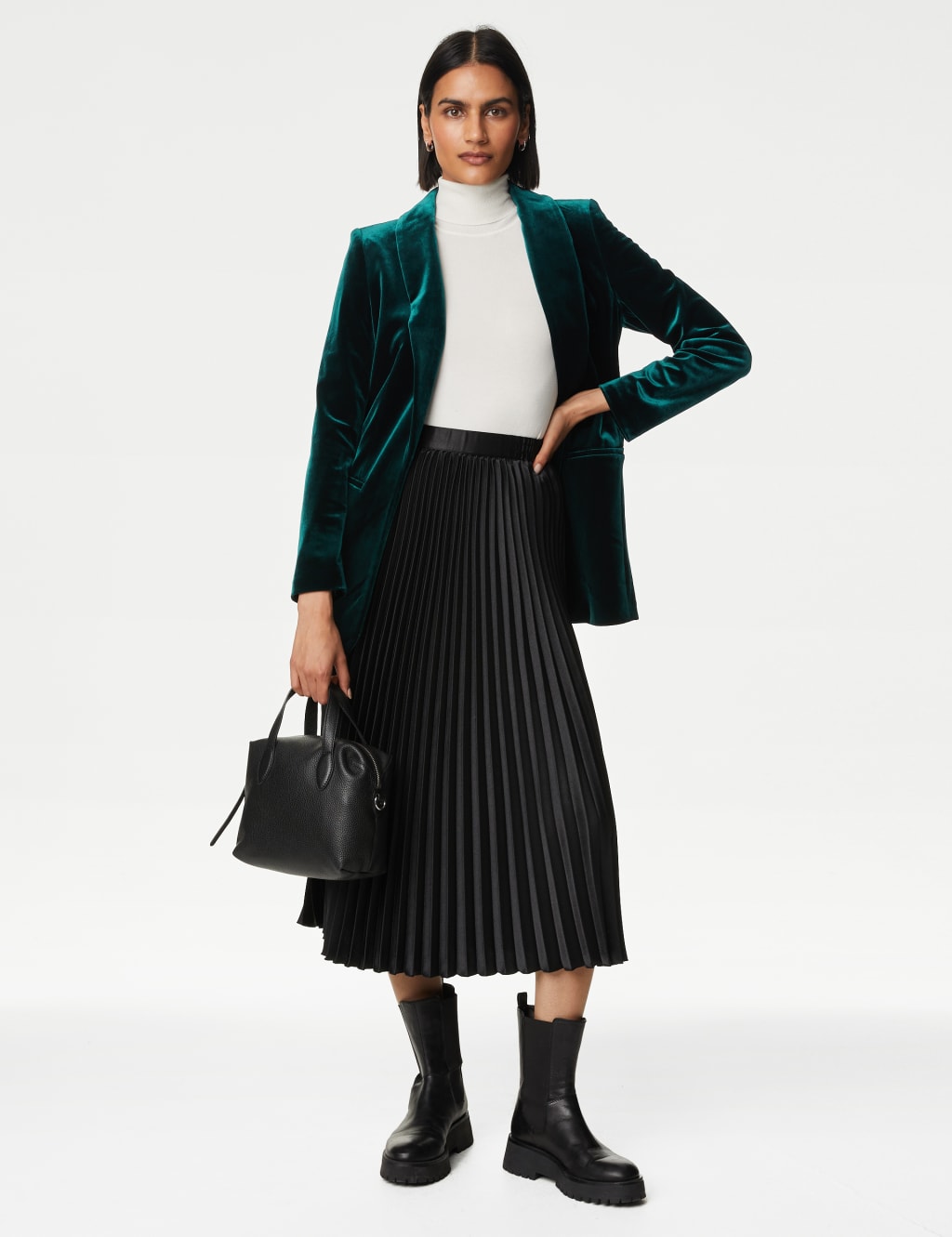 Velvet Relaxed Single Breasted Blazer image 6