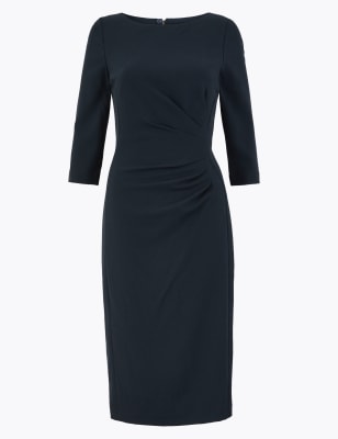 marks and spencer navy dress