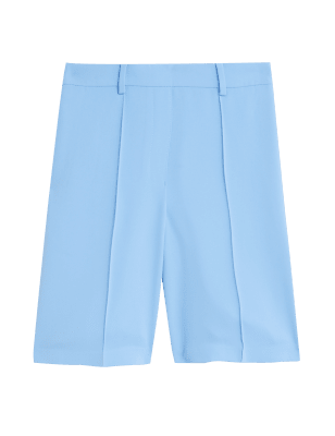 

Womens M&S Collection Twill-Bermudashorts mit Bundfalten vorne - Cornflower, Cornflower