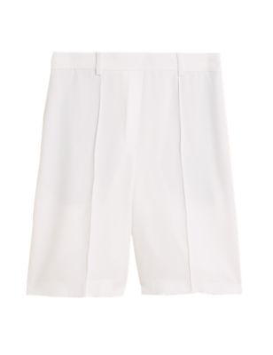 

Womens M&S Collection Twill Pleat Front Bermuda Shorts - Ivory, Ivory