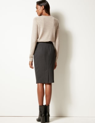 Textured Pencil Skirt