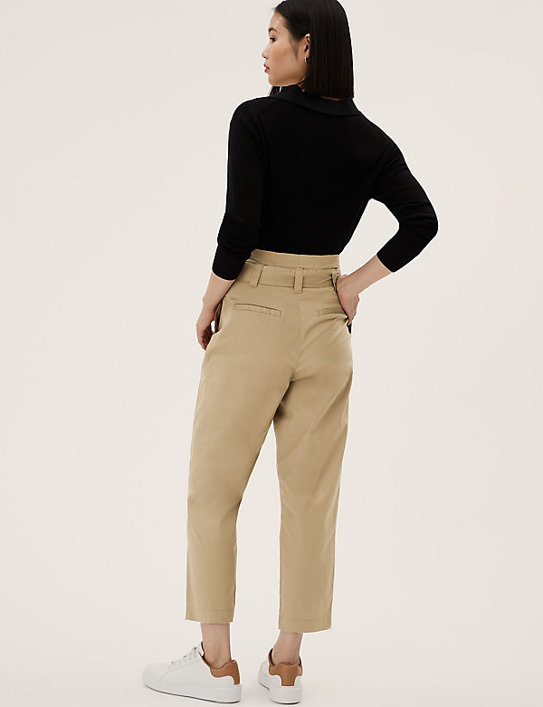 Cotton Rich Balloon Tapered Trousers - HK