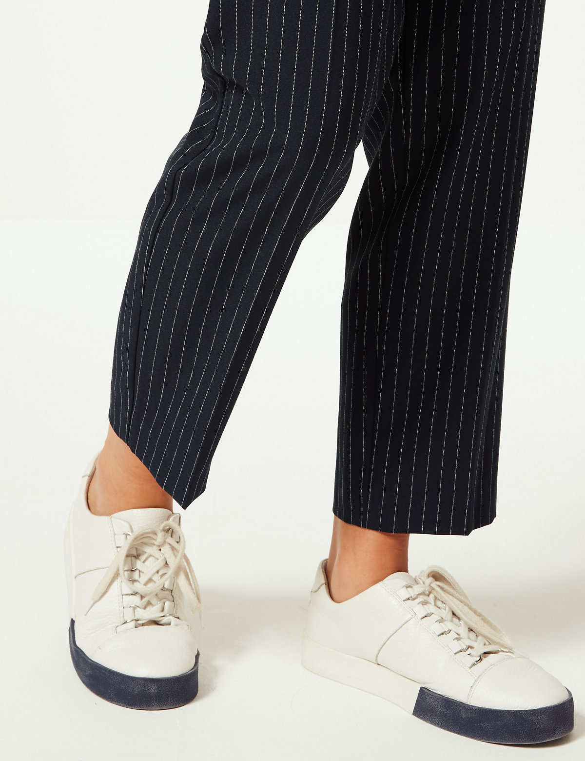 Striped Straight Leg Trousers 
