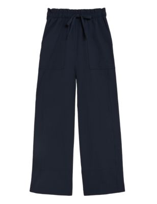 

Womens M&S Collection Utility Wide Leg Ankle Grazer Trousers - Midnight Navy, Midnight Navy
