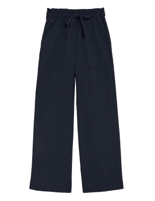 

Womens M&S Collection Utility Wide Leg Ankle Grazer Trousers - Midnight Navy, Midnight Navy