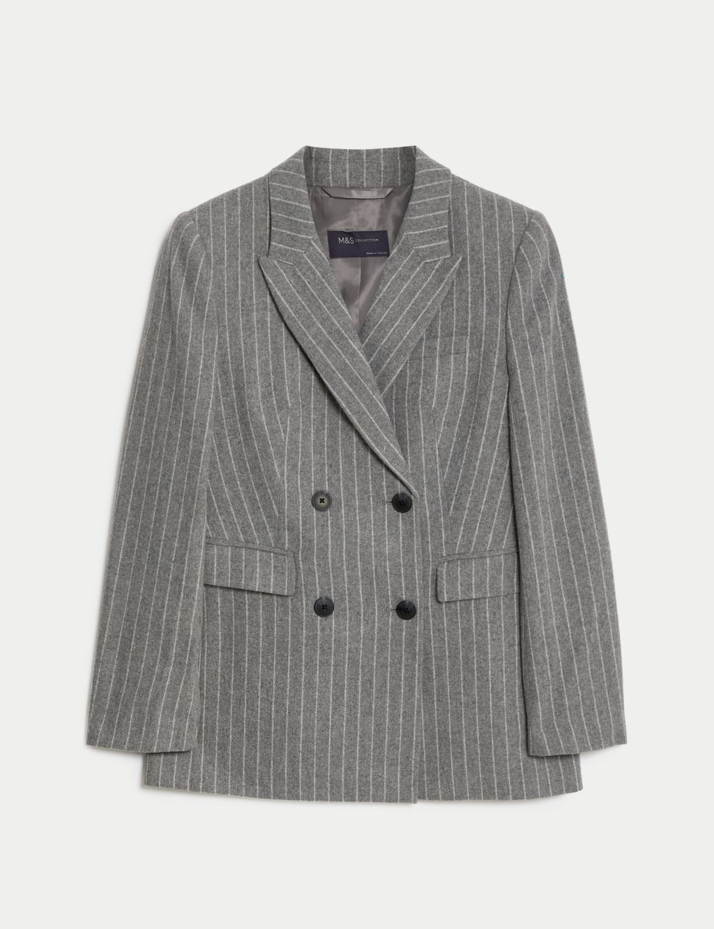 Relaxed Pinstripe Blazer with Wool image 2