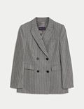 Relaxed Pinstripe Blazer with Wool