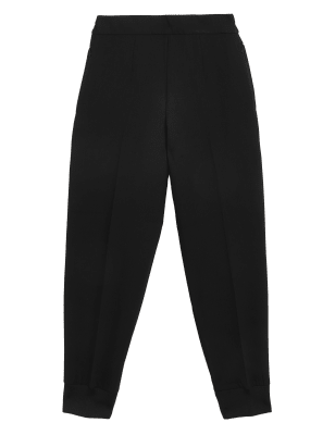 

Womens M&S Collection Elasticated Waist Cuffed Joggers - Black, Black