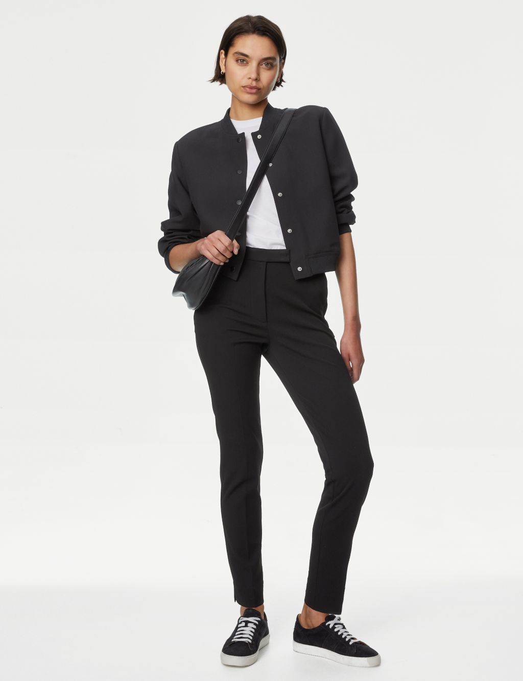Buy Friends Like These Black Petite Tailored Ankle Grazer Trousers