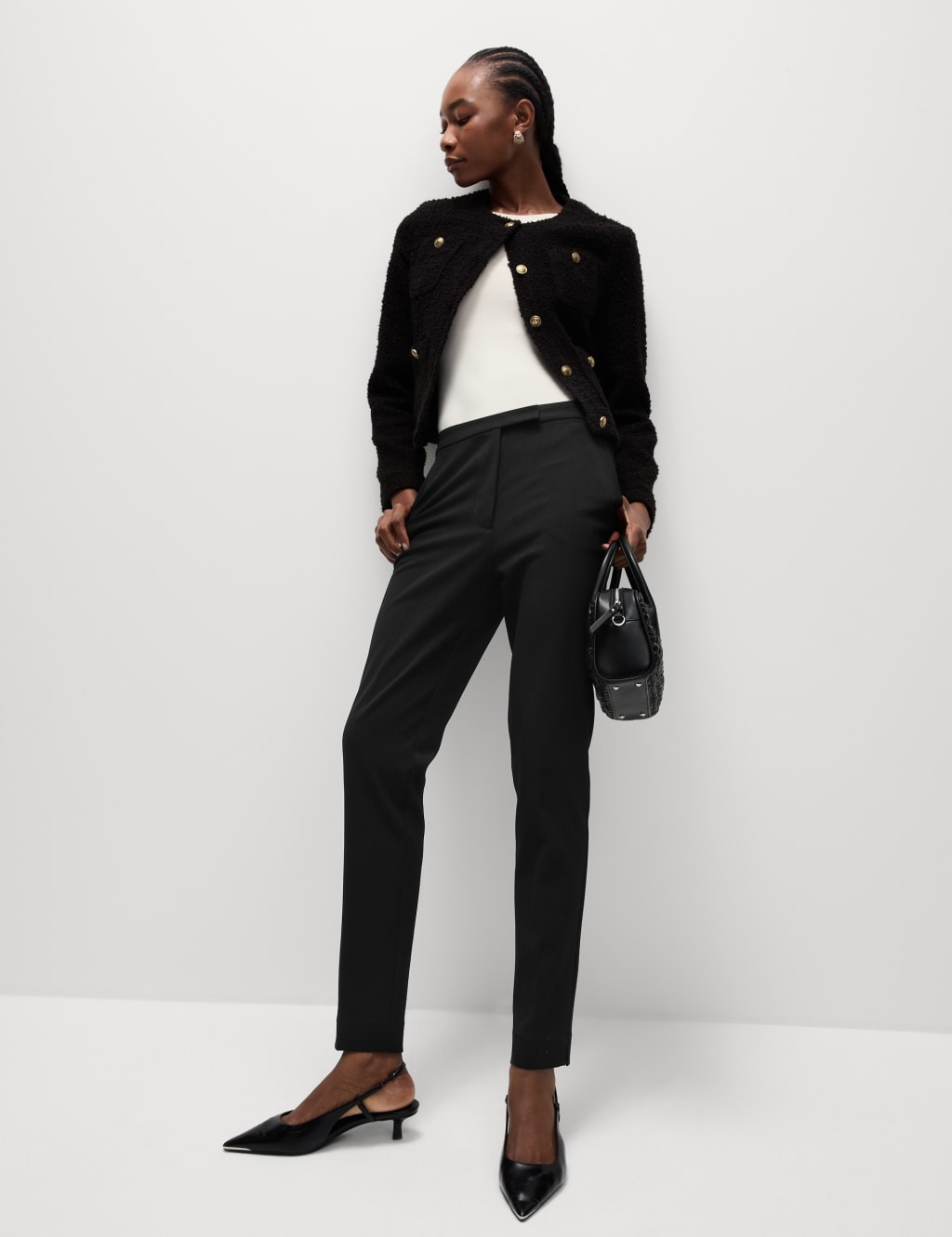 Slim Fit Ankle Grazer Trousers image 1