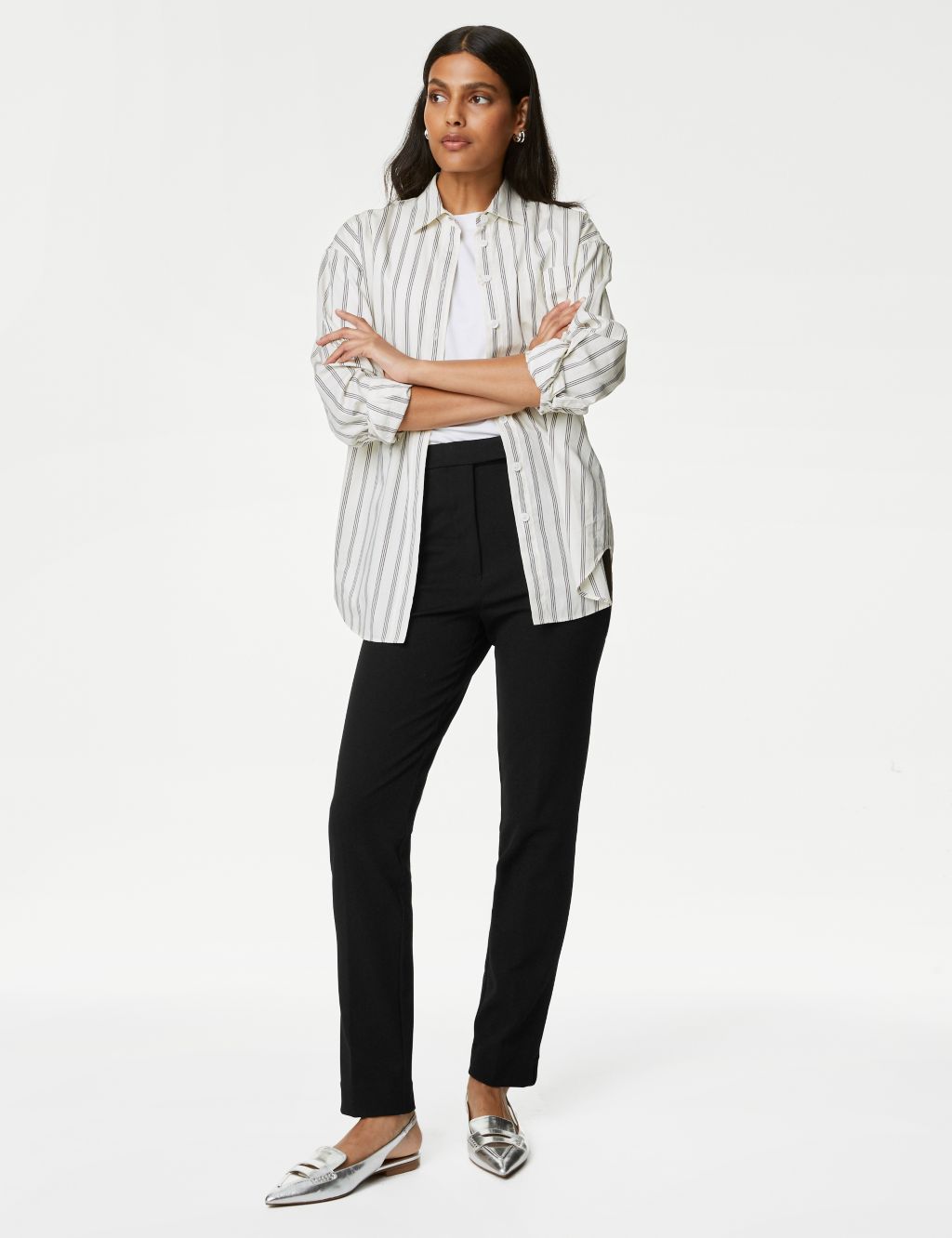 Slim Fit Ankle Grazer Trousers image 1