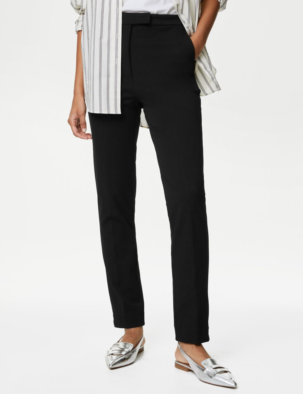 Slim Fit Ankle Grazer Trousers image 3