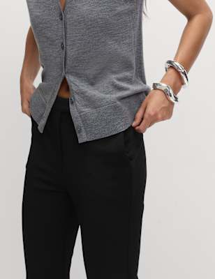 Slim Fit Ankle Grazer Trousers - HK