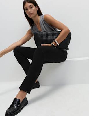 Slim Fit Ankle Grazer Trousers - HK
