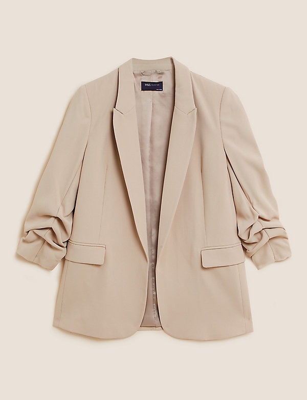 Relaxed Ruched Sleeve Blazer - BN