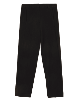 

Womens M&S Collection Bequeme, gerade geschnittene, knöchellange Hose - Black, Black