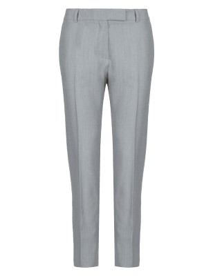 Pure Wool Flat Front Slim Leg Trousers | Best of British for M&S ...