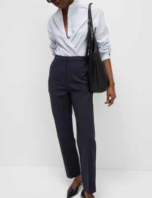 

M&S Collection Pantalón slim al tobillo con algodónWomens - Navy, Navy