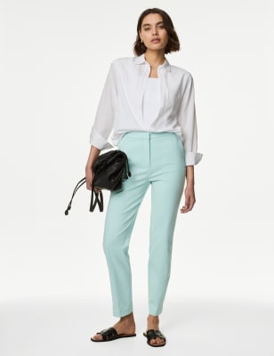 Slim Fit Ankle Grazer Trousers, M&S Collection