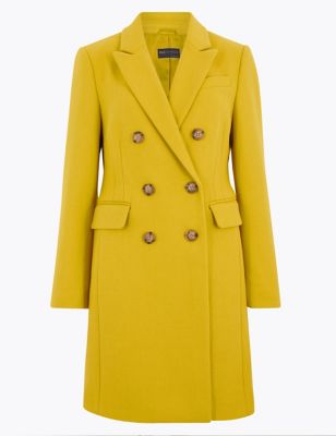 Petite Tailored Waisted Coat with Wool | M&S Collection | M&S