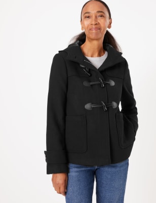 Ladies short 2024 duffle coat