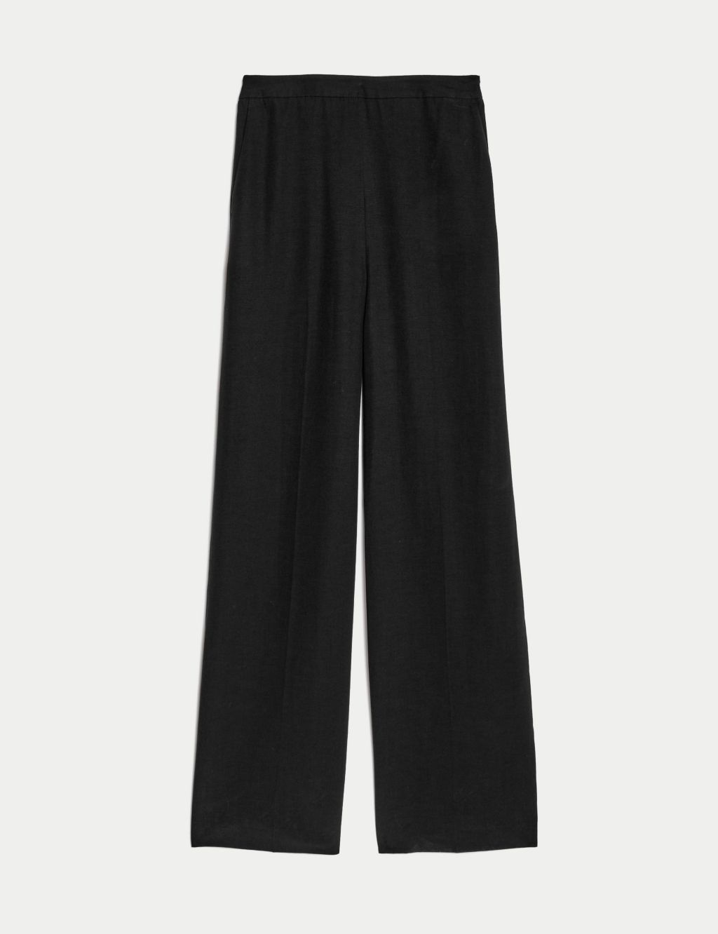 Lyocell Rich Wide Leg Trousers with Linen image 2