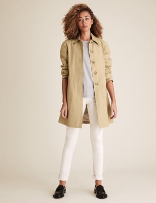

M&S Collection Cazadora de algodón con capuchaWomens - Light Buff, Light Buff
