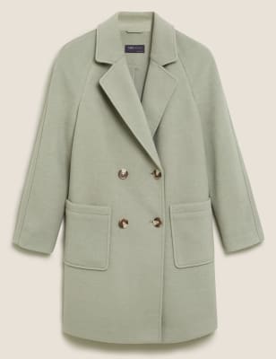 marks and spencer double breasted coat