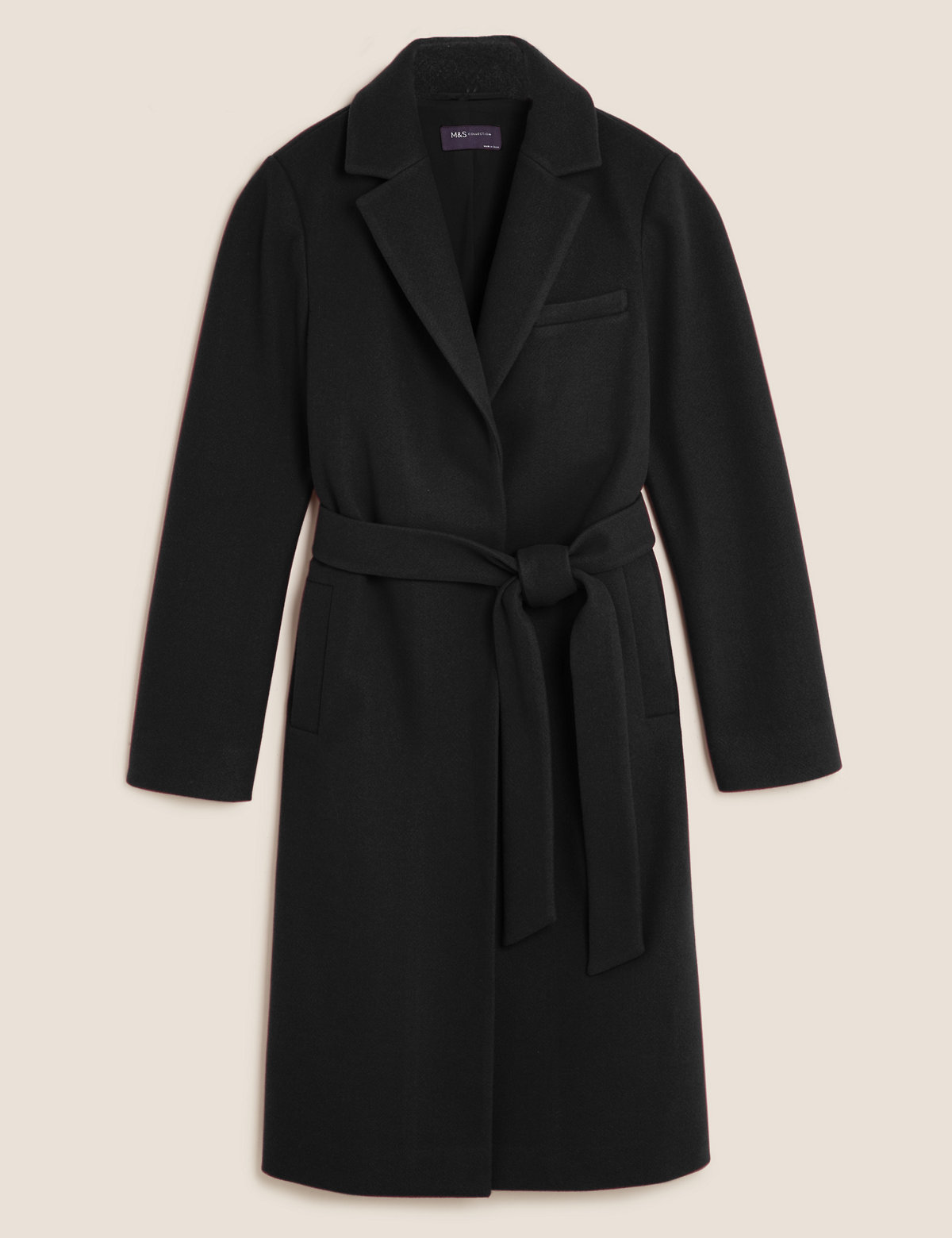 Belted Longline Tailored Coat