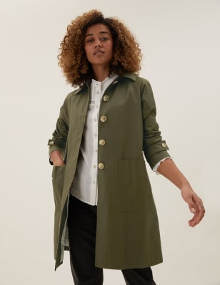 

Womens M&S Collection Kurzmantel mit Kapuze - Dark Khaki, Dark Khaki