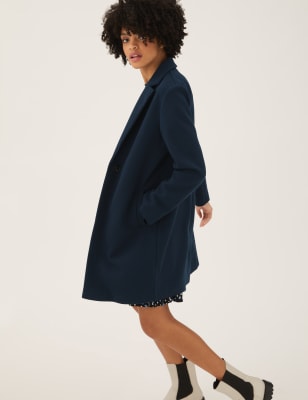 

Womens M&S Collection Single Breasted Coatigan - Navy, Navy