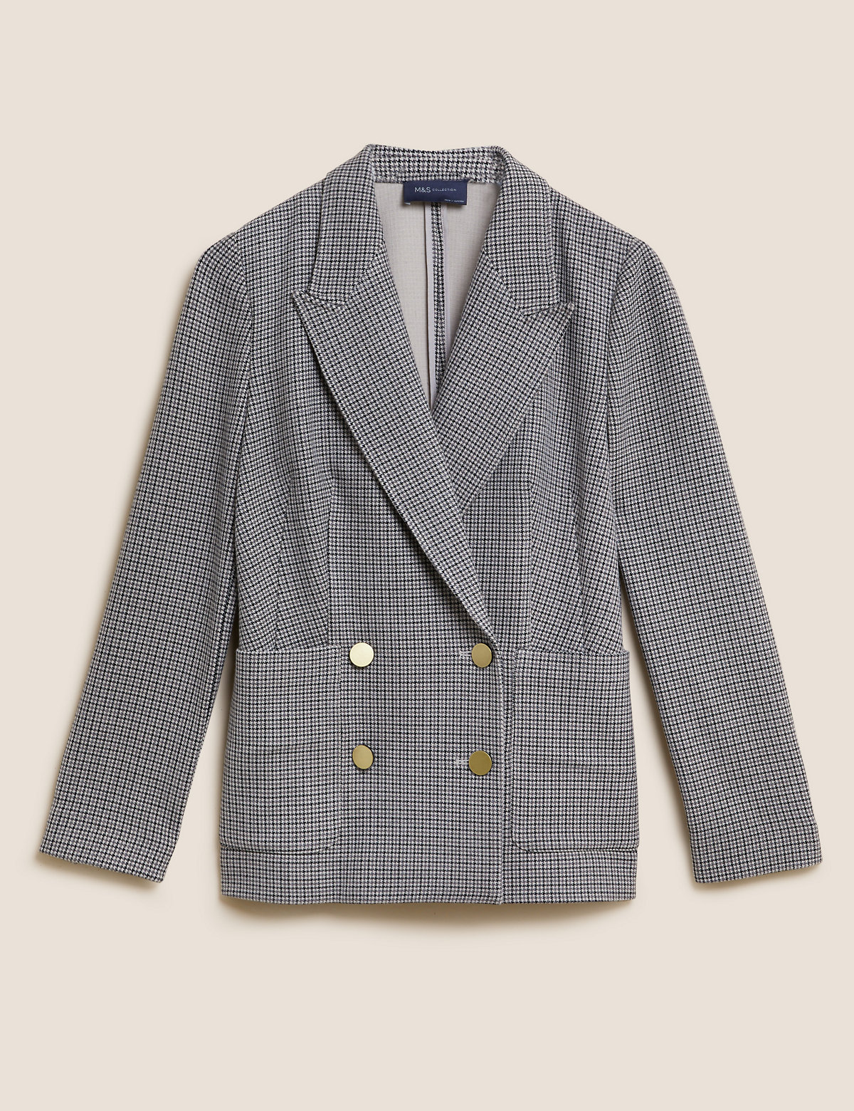 Slim Checked Double Breasted Blazer