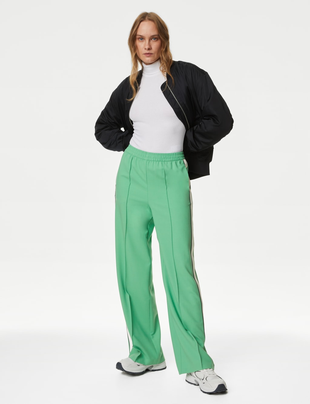 Side Stripe Wide Leg Trousers image 1