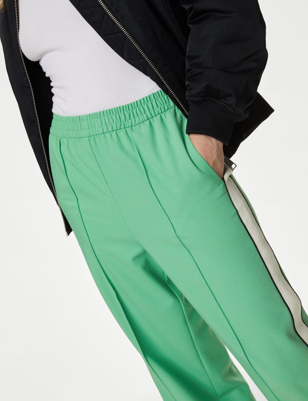 Side Stripe Wide Leg Trousers image 4