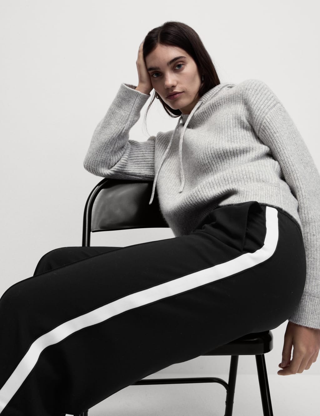 Plus size black wide leg trousers online