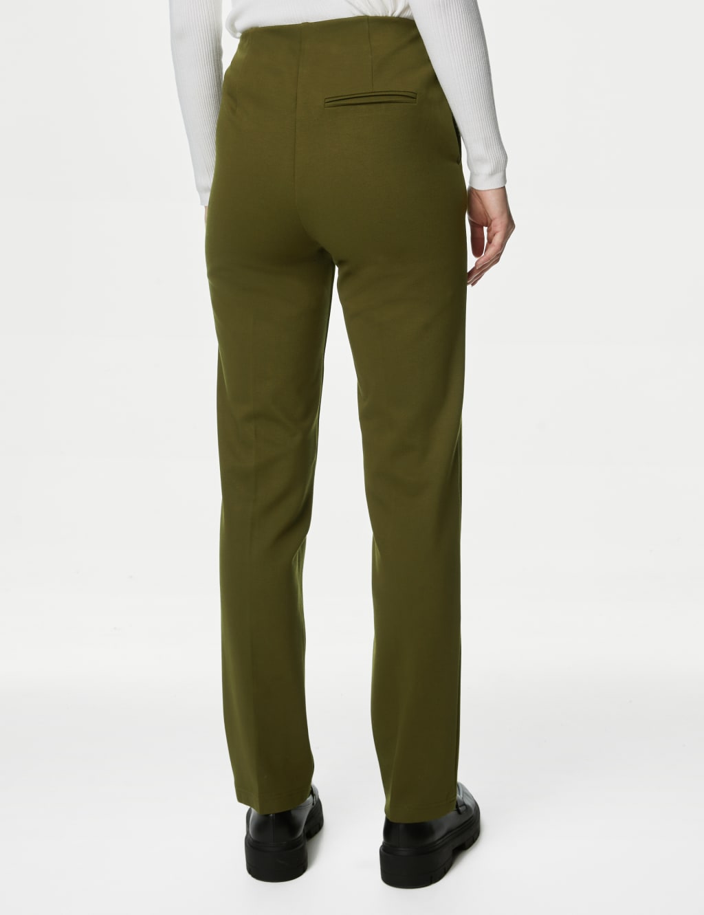 Jersey Twill Straight Leg Trousers image 4
