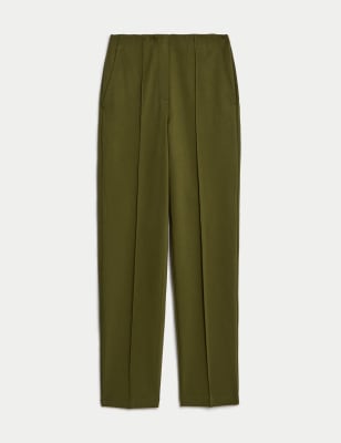 Jersey Twill Straight Leg Trousers