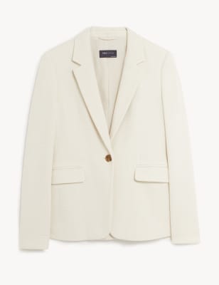 Cotton Rich Jersey Slim Textured Blazer
