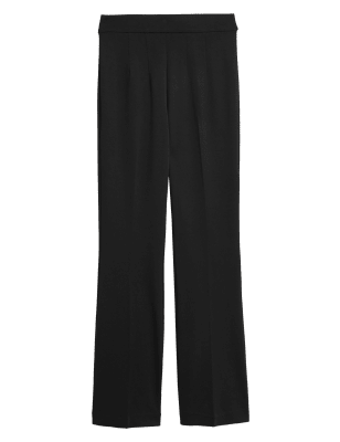 

Womens M&S Collection Jersey Flared Trousers - Black, Black