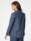 Cotton Rich Single Breasted Relaxed Blazer