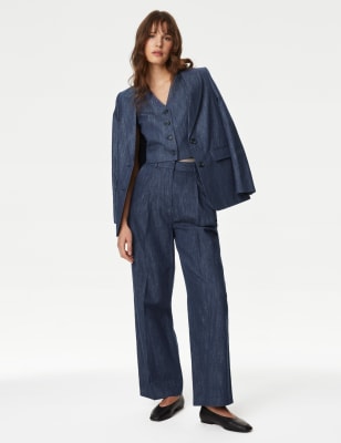 M&s denim cheap boiler suit