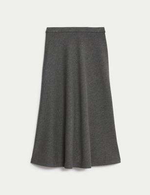 Jersey Midi Circle Skirt