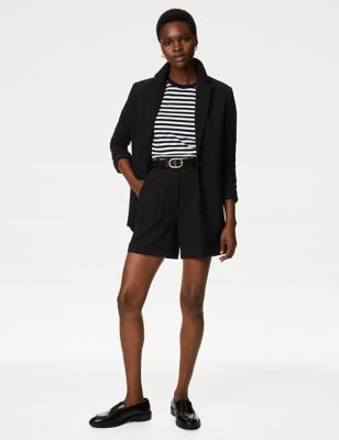 High Waisted Pleat Front Shorts - ID