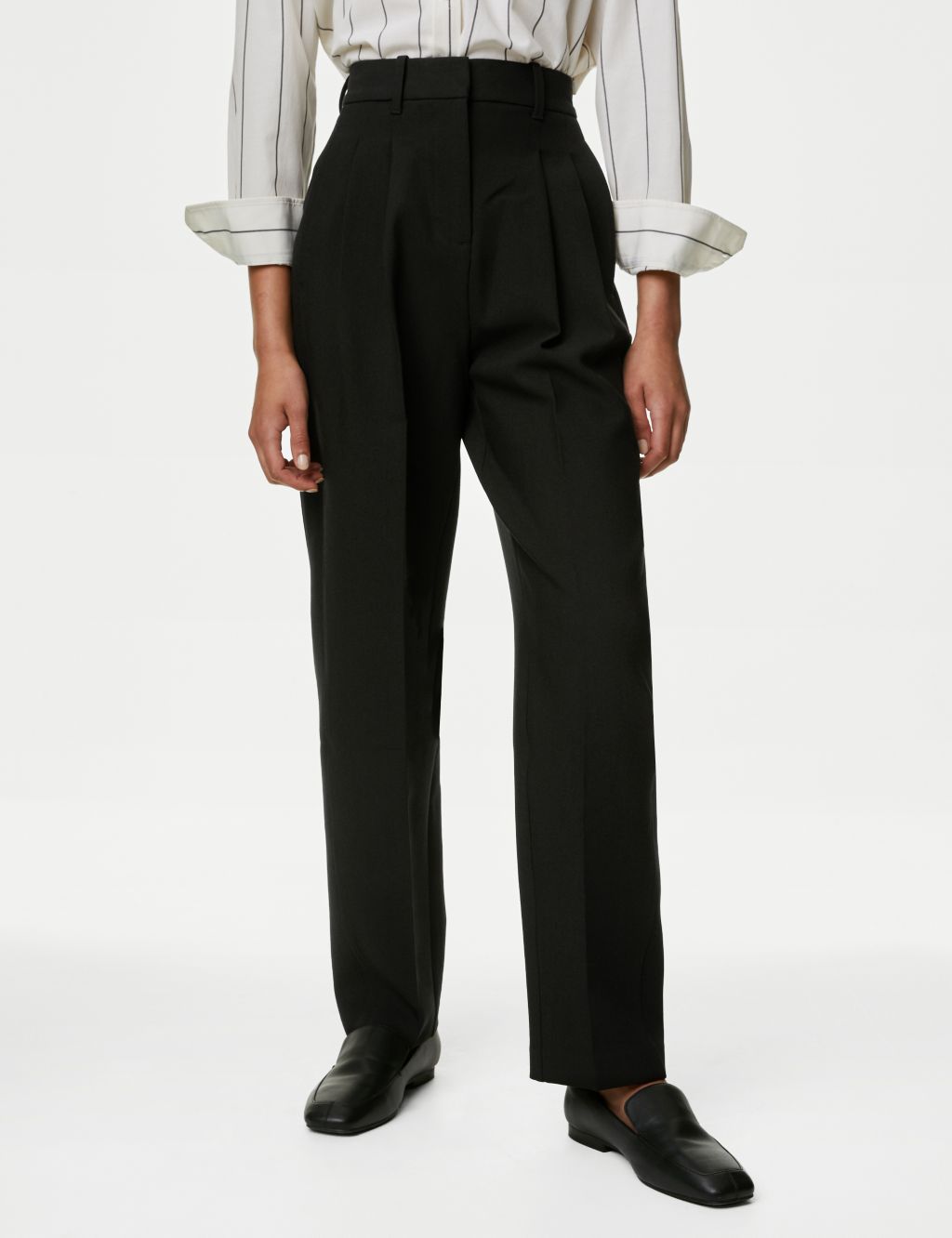 Relaxed Tapered Ankle Grazer Trousers image 3