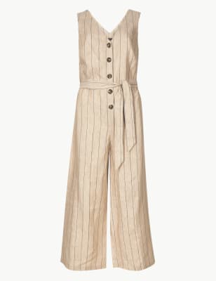 marks and spencer striped jumpsuit