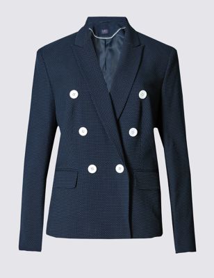 Spotted Double Breasted Jacket | M&S Collection | M&S