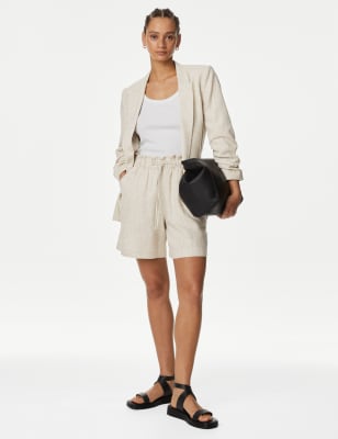 Marks and spencer linen on sale shorts