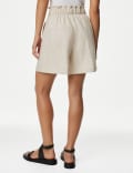 Linen Blend High Waisted Shorts
